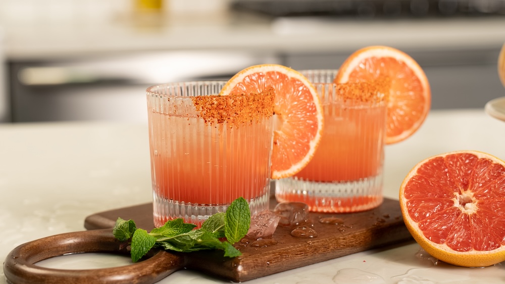 Cocktail Pétillant Au Pamplemousse De La Floride Et Au Melon D’eau