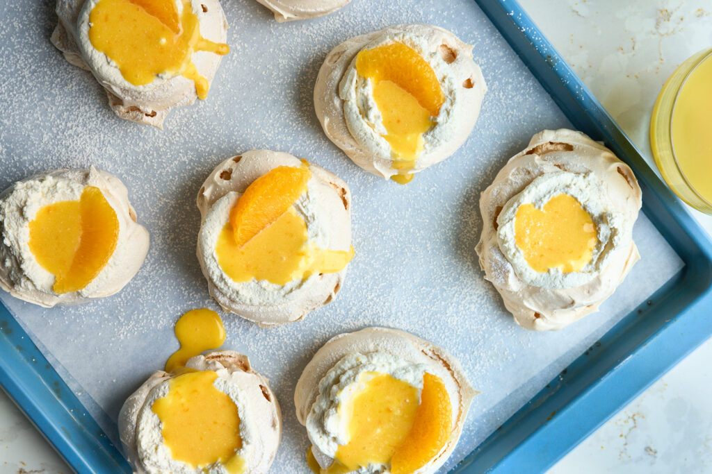 Orange Creamsicle Pavlovas With Florida Orange Juice